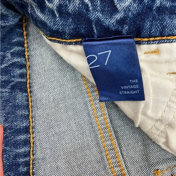 ✨ PILCRO Anthropologie ✨ The Vintage Straight Destroyed Jeans Size 27 - Picture 7 of 8